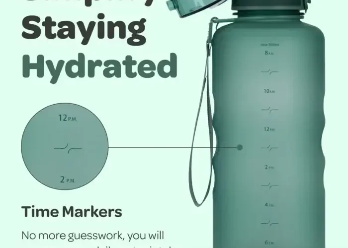 Hydracy Water Bottle with Time Marker